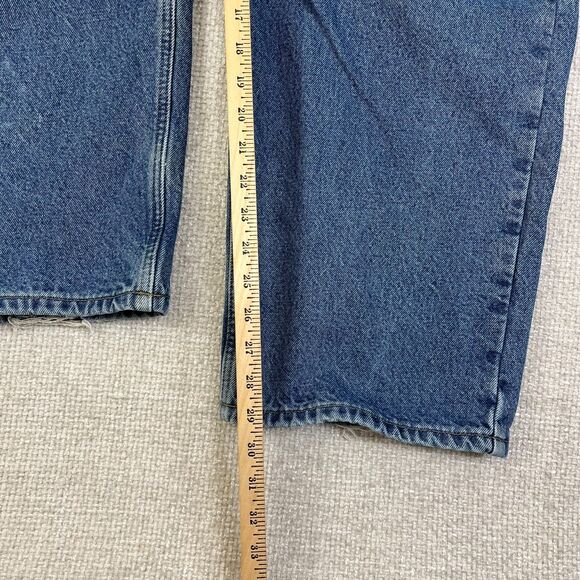 Carhartt Jeans Flannel Lined Men's 44x29 (Tag 46x30) Relaxed Fit B17-DST Blue - Picture 8 of 13